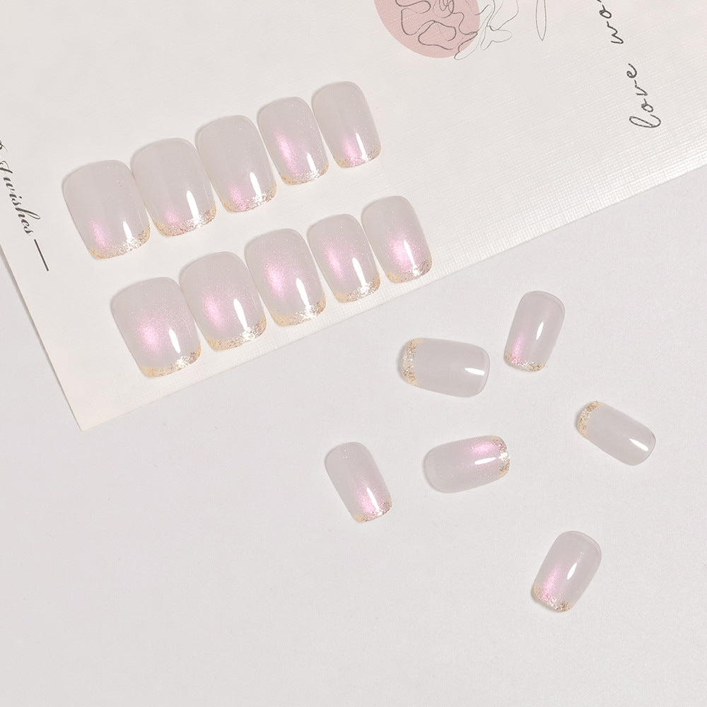 Elegant Glitter Tip Press-On Nail Set Kalsten