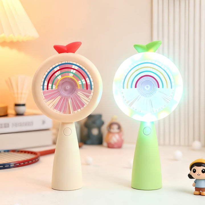 Women Portable USB Hand Fan with LED Lighting Kalsten