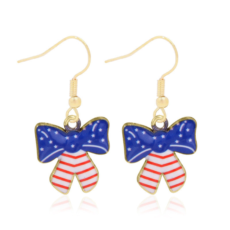 Women's long multi-layer star drop earrings with crystal embellishments and rhodium-plated alloy Kalsten