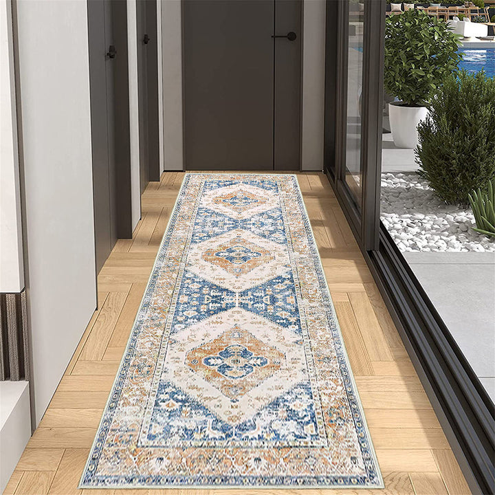 Elegant Geometric Pattern Runner Rug Kalsten