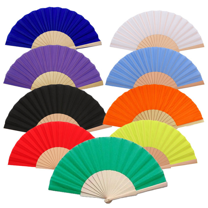 Ladies folding hand fan made of airy material with intricate folds Kalsten
