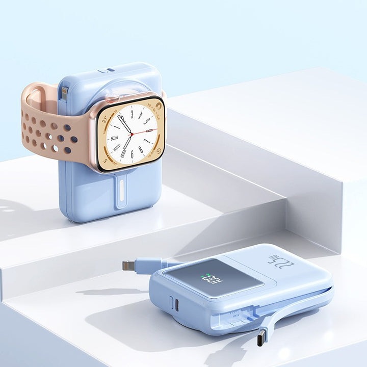 Portable power bank with integrated Apple Watch mounting mechanism and fast charging function Kalsten