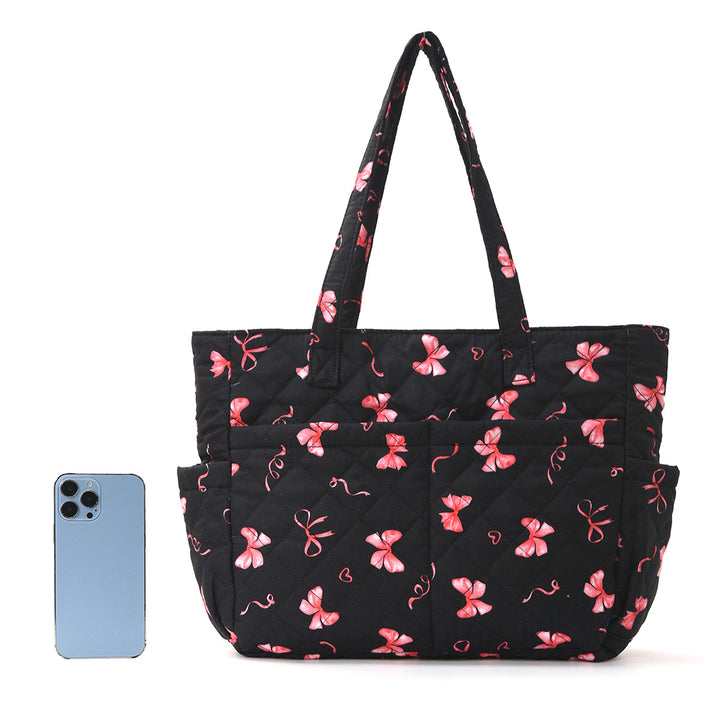 Practical cotton bag with cute bear motif Kalsten