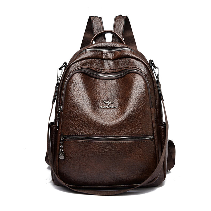 Vintage-Inspired Leather Backpack Kalsten