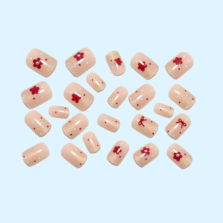 Festive artificial nails with delicate Christmas motifs Kalsten