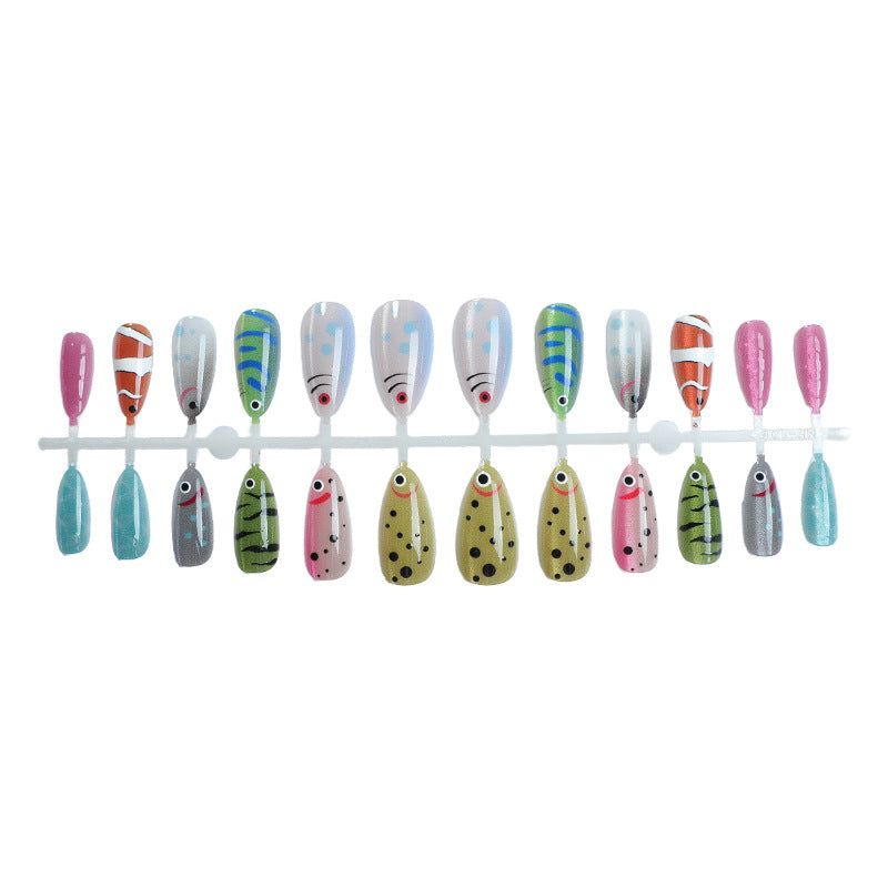 Artistic Marine Life Press-On Nail Art Kalsten