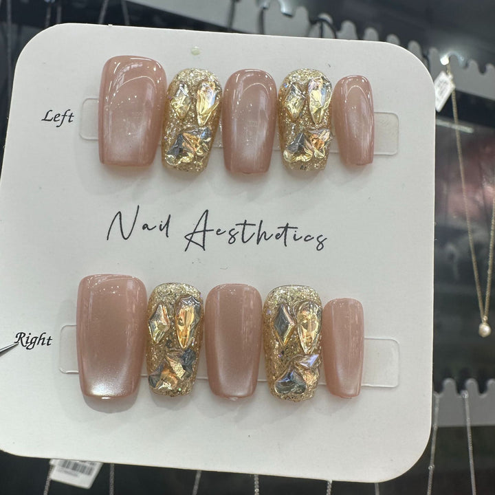 Artistic Rhinestone Press-On Nails Kalsten