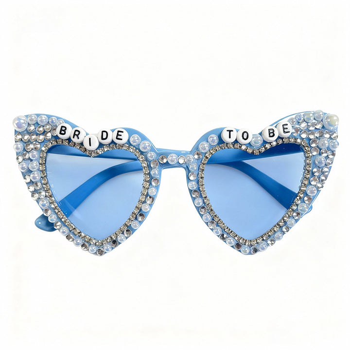 Heart-Shaped Pearl-Embellished Sunglasses Kalsten