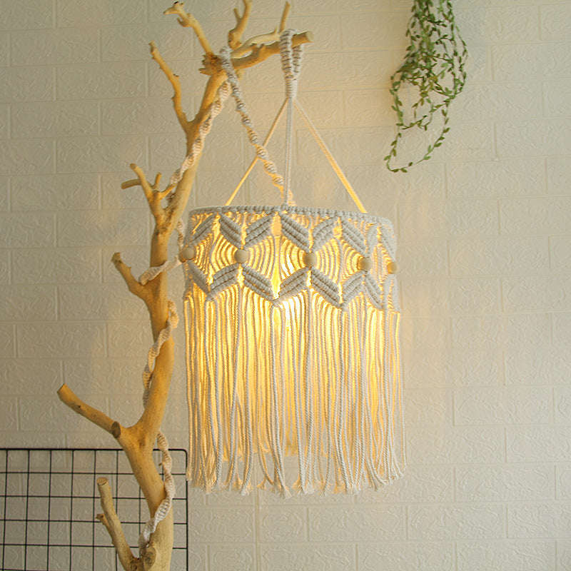 Decorative Macrame Hanging Light Fixture Kalsten
