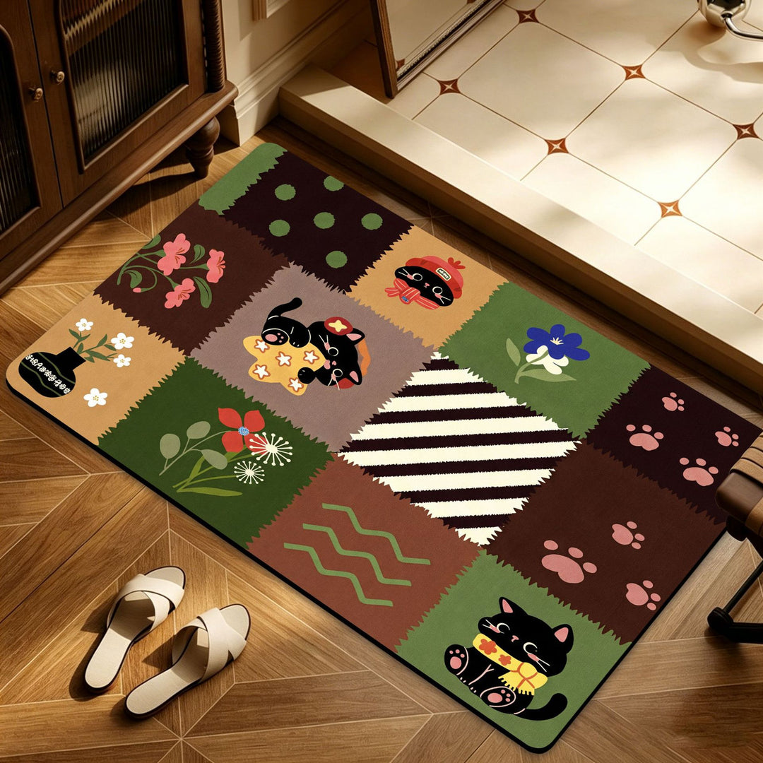 Heart Pattern Decorative Bath Mat Kalsten