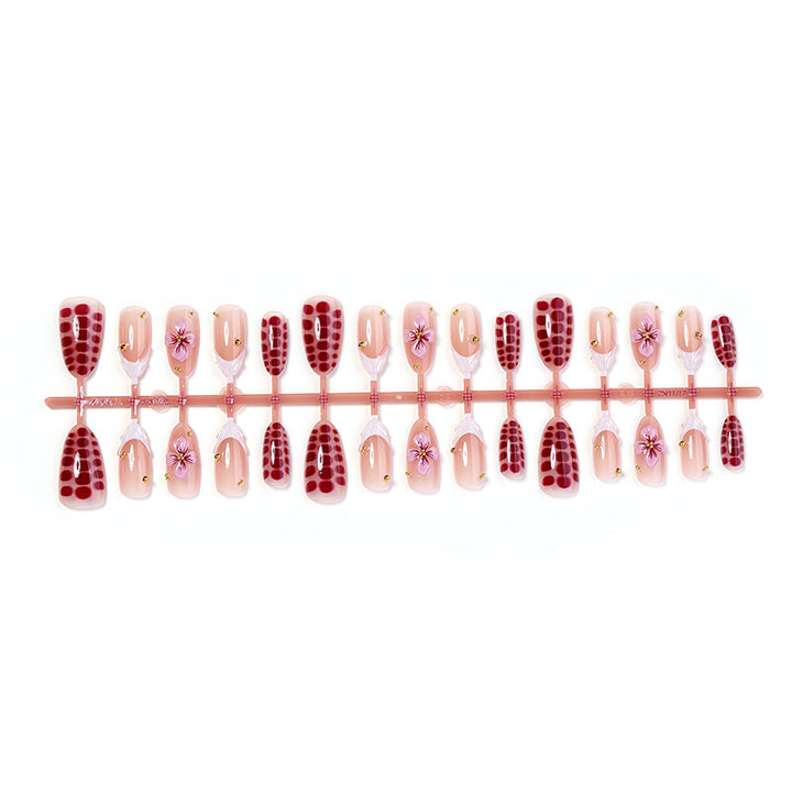 Nail art set with decorative floral and glamorous design Kalsten