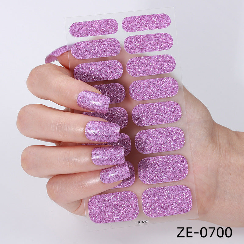 Glitter Finish Nail Wraps