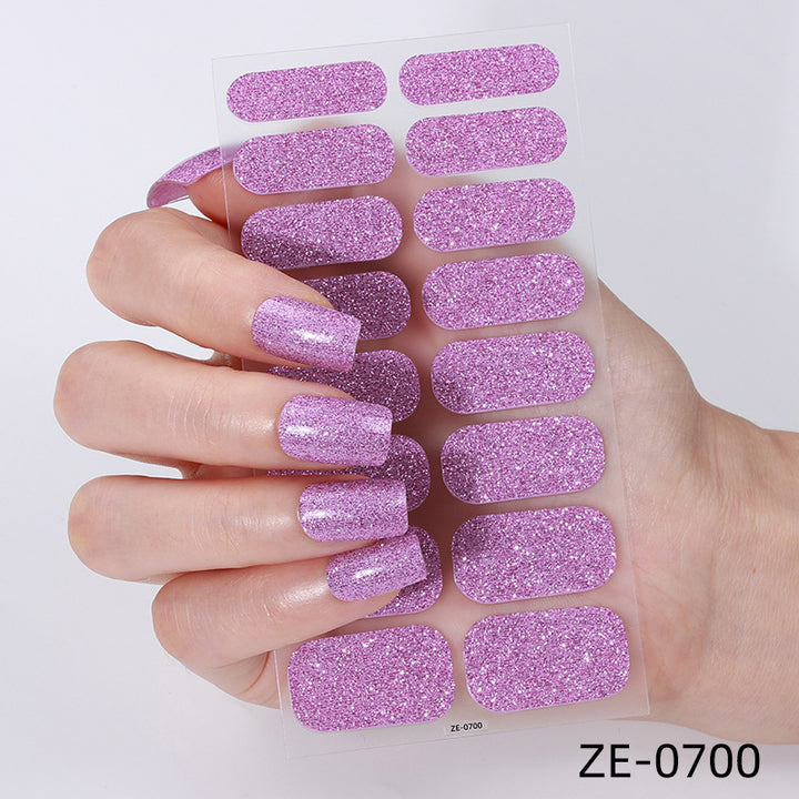 Glitter Finish Nail Wraps