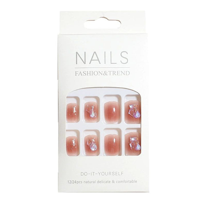 Artistic Nail Design Press-On Set with Crystal Accents Kalsten