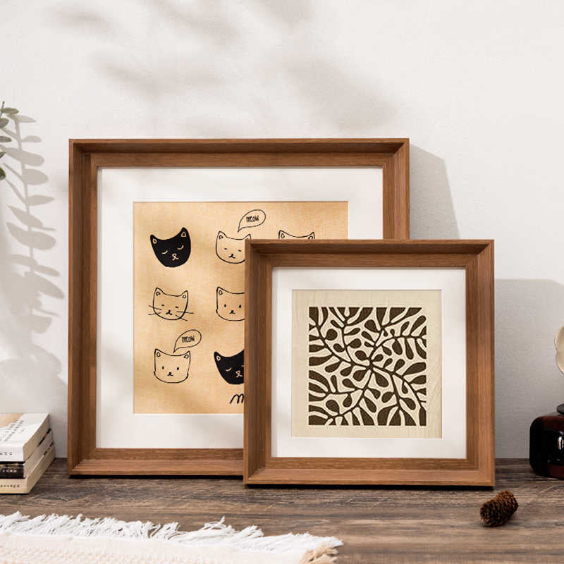 Artistic Cat Illustration Picture Frame for Wall Decor
