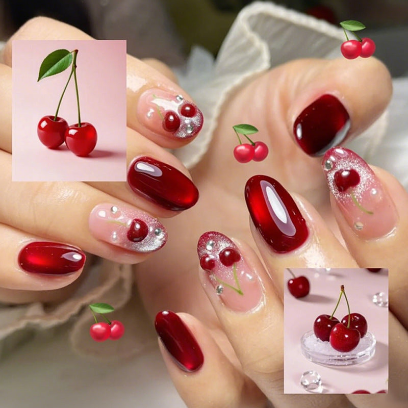 Glittery Decorative Press-On Nail Set Kalsten