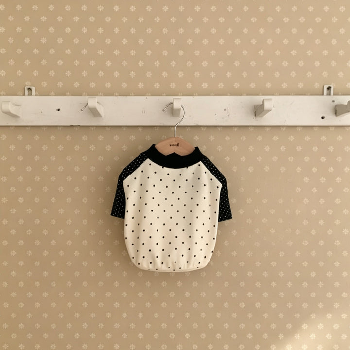 Polka Dot Raglan Cotton Baby Tee