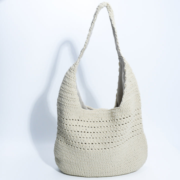 Handmade macrame shoulder bag with ergonomic shoulder strap Kalsten