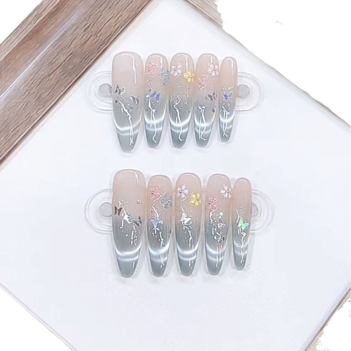 Artistic Floral Design Press-On Nail Set Kalsten
