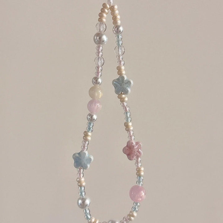 Flower-Inspired Beaded Phone Lanyard Kalsten