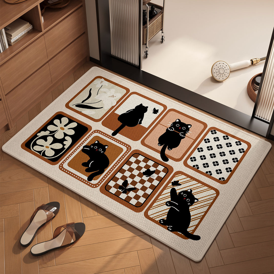 Cat-Themed Decorative Indoor Mat