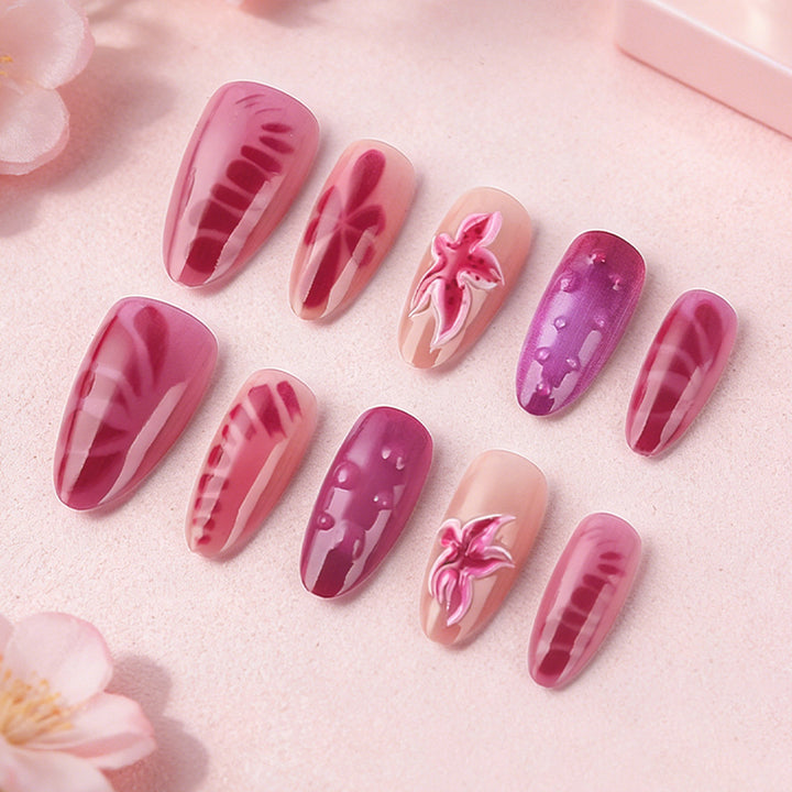 Artistic Floral Press-On Nails Kalsten 1787542981