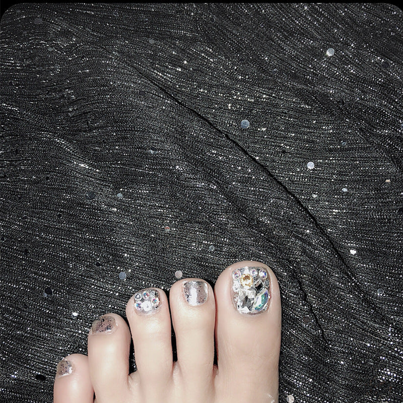 Decorative Rhinestone Press-On Toenails 1790727032