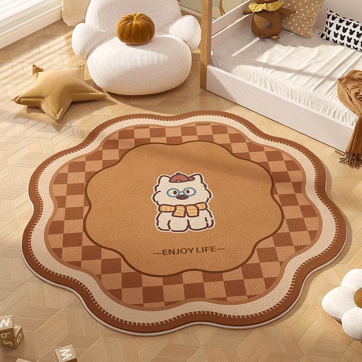 Playful Animal-Themed Round Area Rug