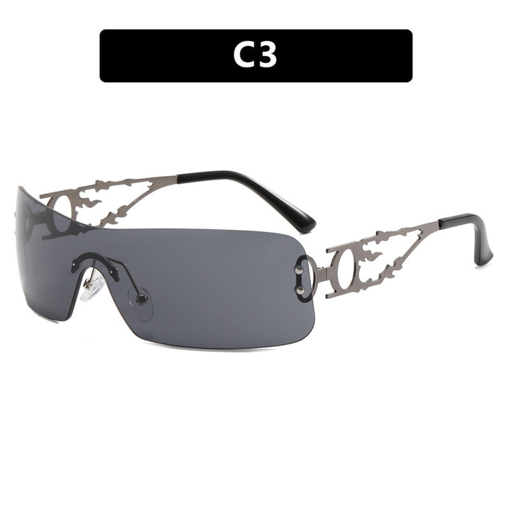 Women's futuristic sunglasses with ultra-modern metal accents Kalsten