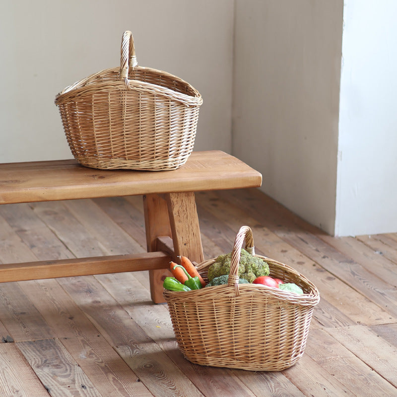 Storage basket made of natural rattan Kalsten