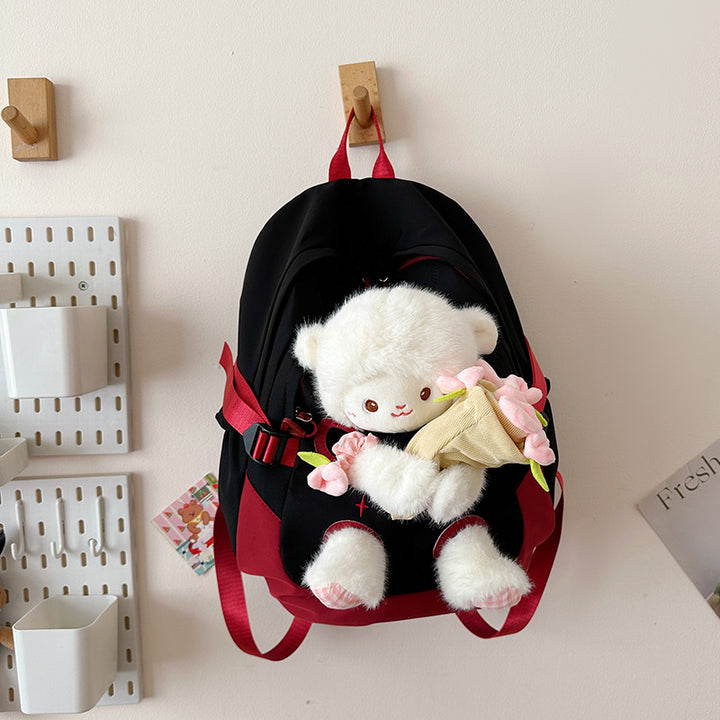 Backpack with Cute Plush Design and Practical Compartments Kalsten
