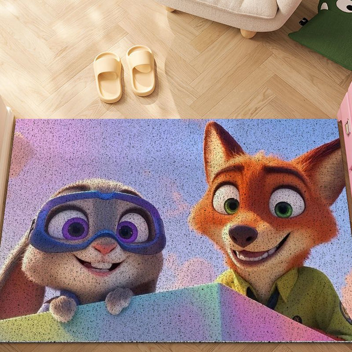 Cartoon Illustrated Area Rug