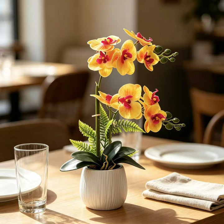 Faux Orchid Plant Arrangement for Home Decor