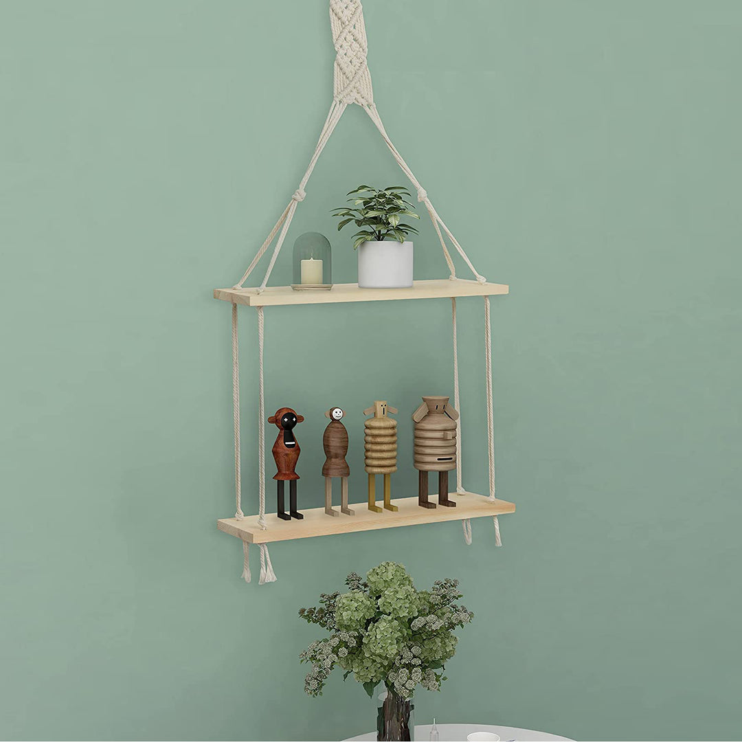 Decorative Macramé Plant Shelf