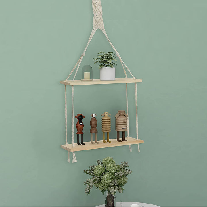 Decorative Macramé Plant Shelf