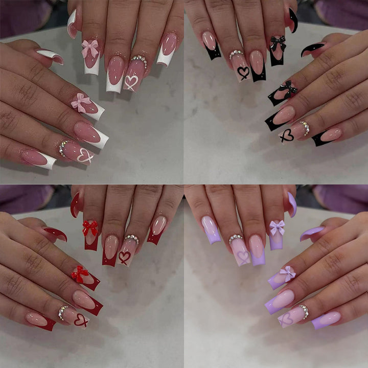Decorative Heart and Bow Nail Art Set Kalsten
