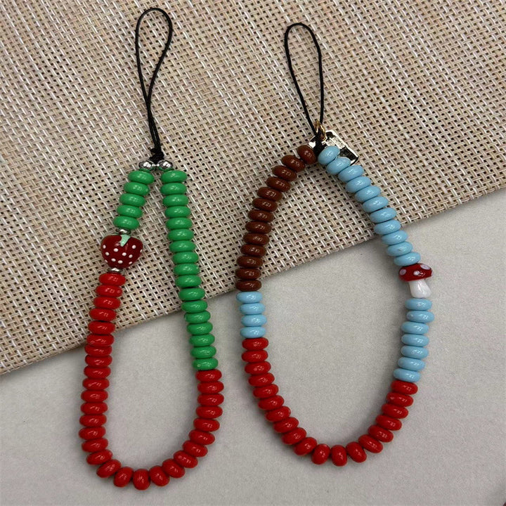 Fruit-Themed Beaded Charm Lanyard Kalsten