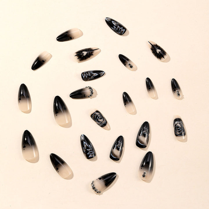 Gothic-Themed 3D Nail Art Extensions Kalsten