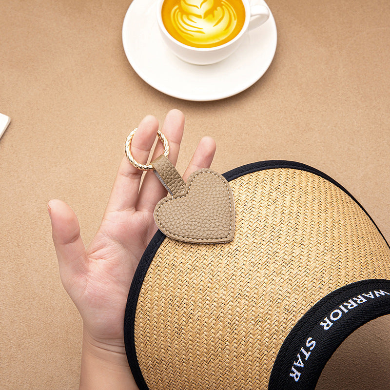 Heart-Shaped Leather Keychain Kalsten