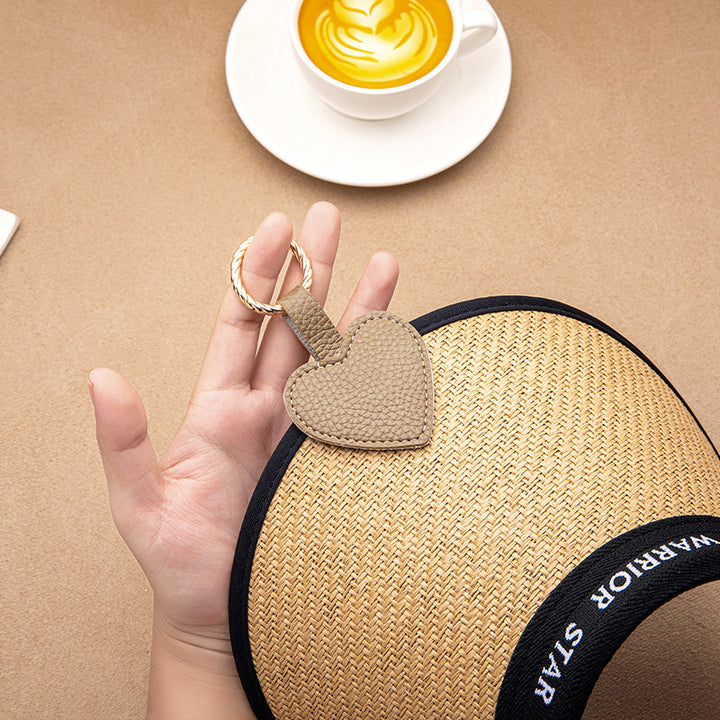 Heart-Shaped Leather Keychain Kalsten