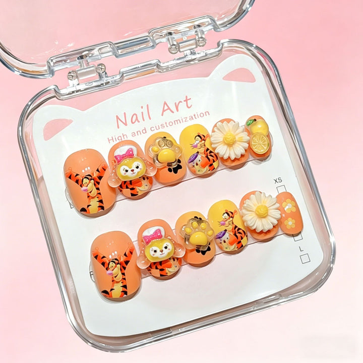 Customized Cartoon-Inspired Press-On Nail Art Set Kalsten