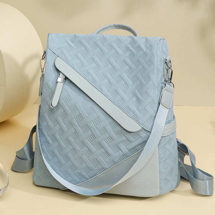 Elegant Textured Leather Backpack Kalsten