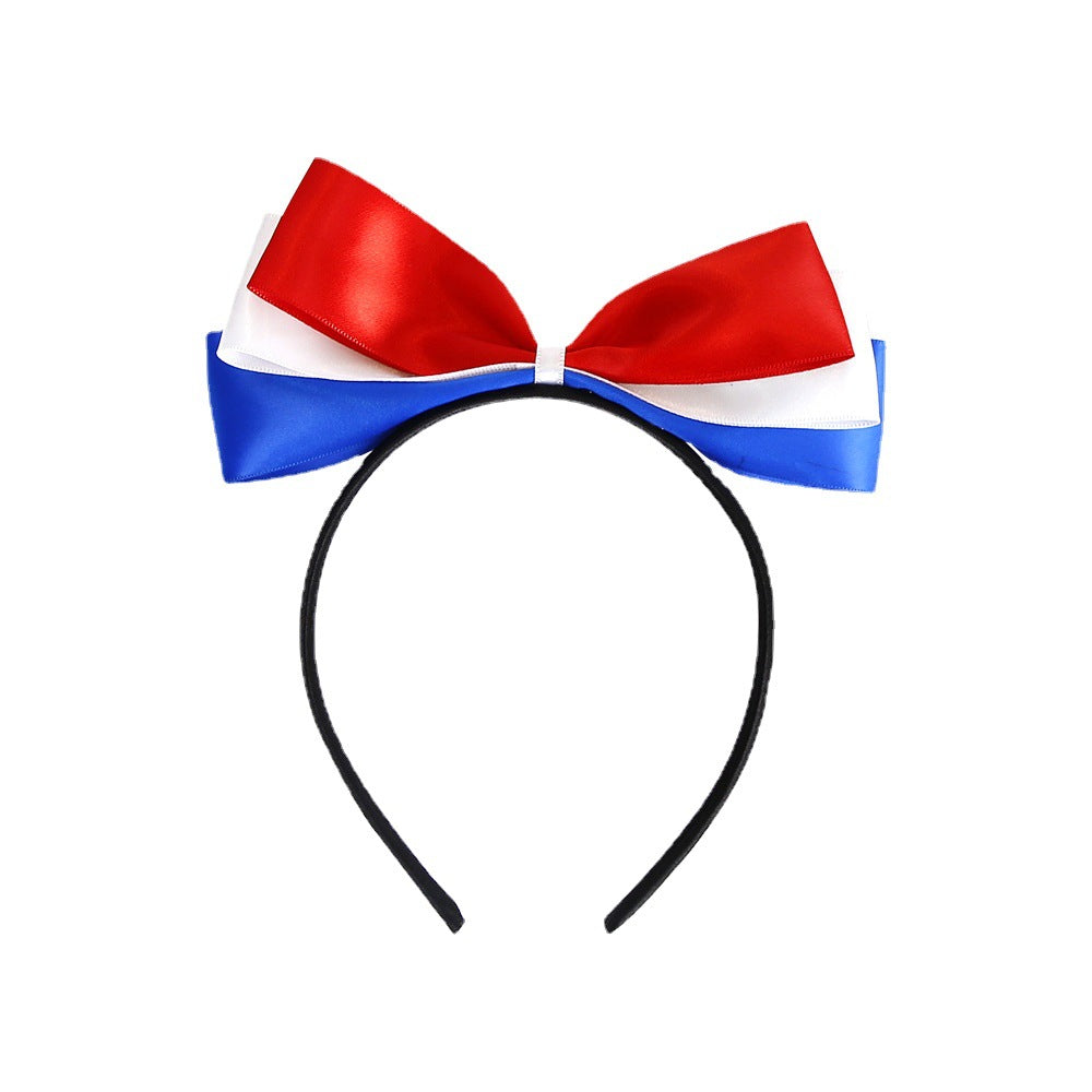 Unisex nan patriotic party headband with star pom poms and flag pendants Kalsten