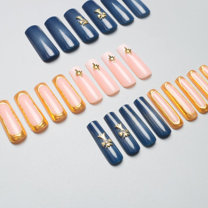 Elegant Rhinestone-Embellished Nail Extensions Kalsten