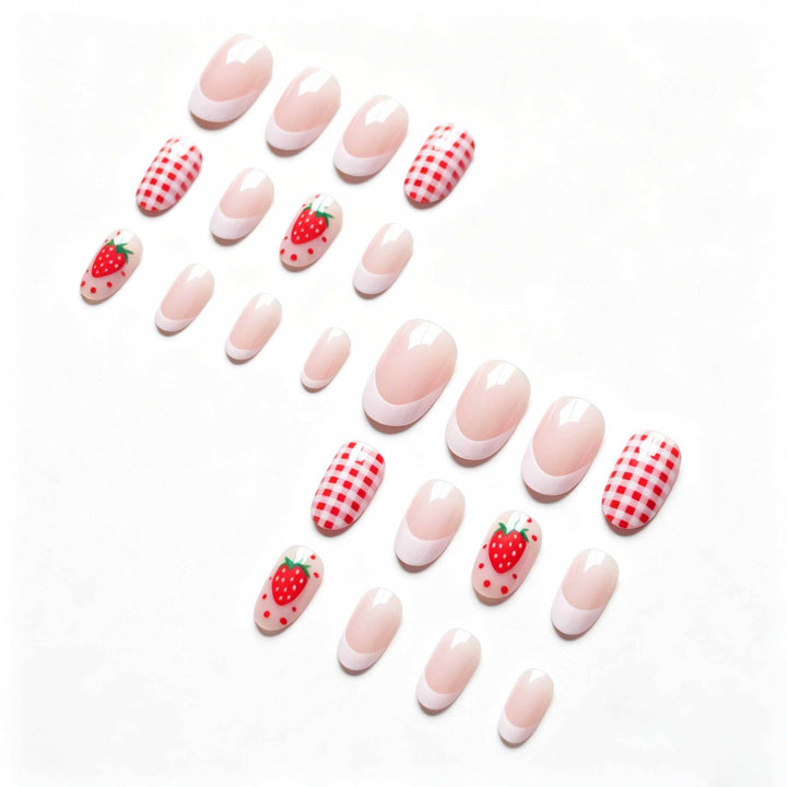 Strawberry-Themed Nail Art Kit