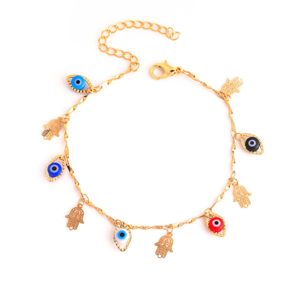 Decorative Evil Eye Charm Ankle Bracelet Kalsten