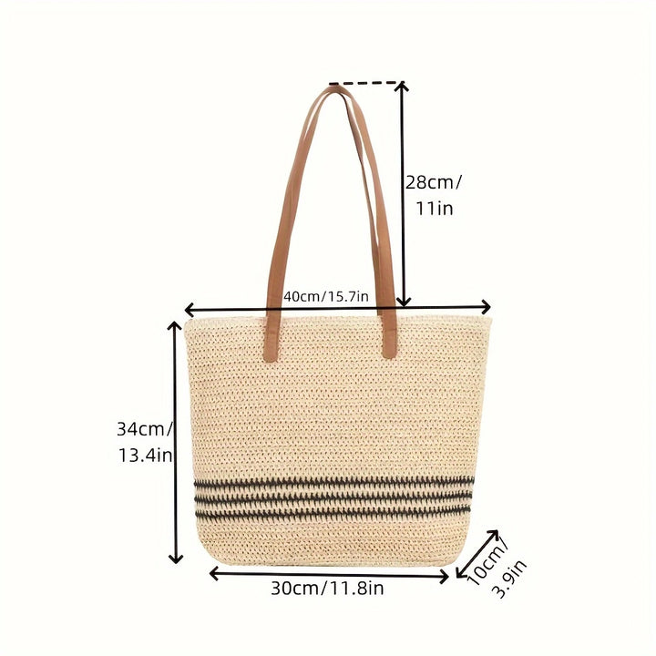 Spacious beach bag with durable synthetic leather handle Kalsten