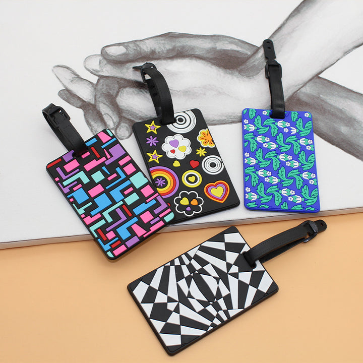 Unisex Luggage Tag with Modern Geometric Design Kalsten