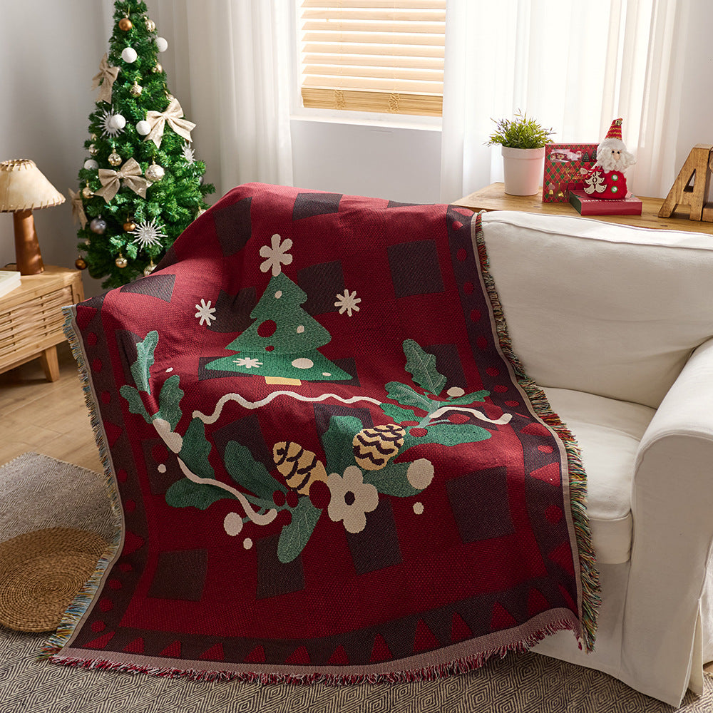 Festive Holiday Throw Blanket