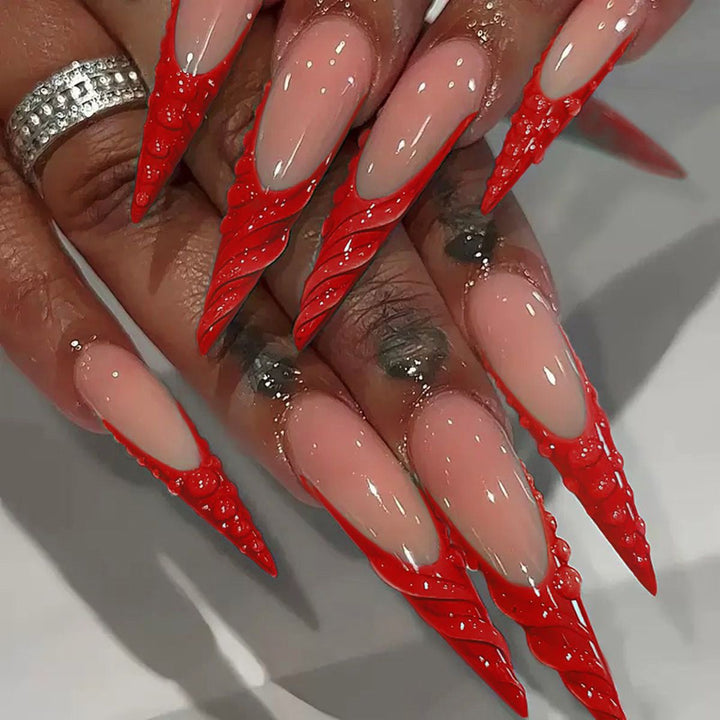 Glamorous Stiletto Nail Extensions Kalsten